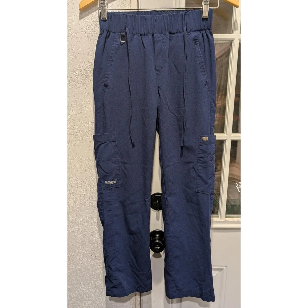 Lot of 2Greys Anatomy By Barco size XS Navy Blue and Royal Blue Scrub Pants 0111